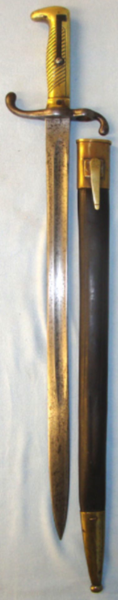 MATCHING REGIMENT MARKS, 1875 Dated Imperial Prussian M1871 Sword Bayonet - Image 2 of 3