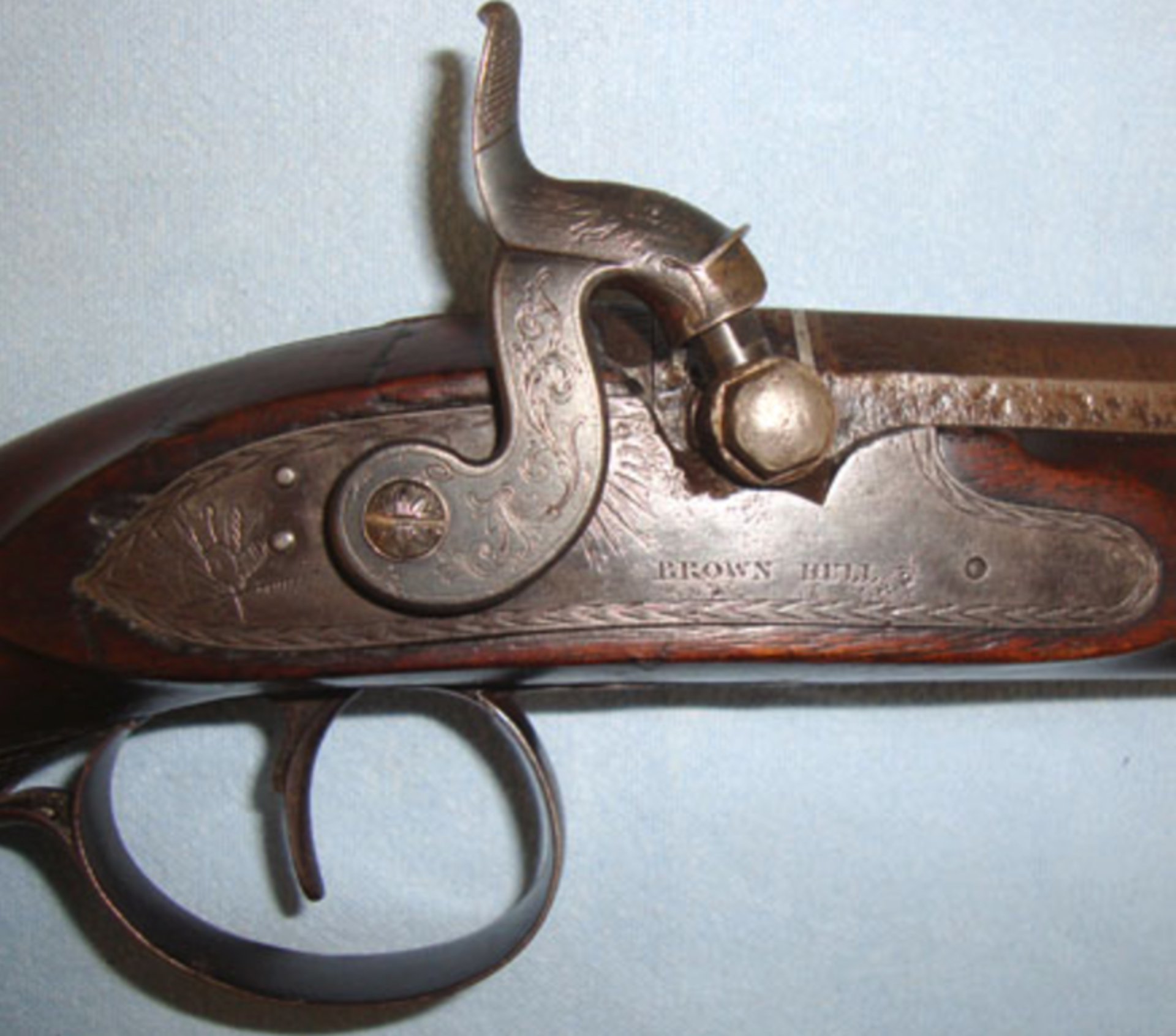 1840 – 1842 English .60” Bore Percussion Pistol (Converted From Flintlock) By John Crosby Brown - Image 3 of 3