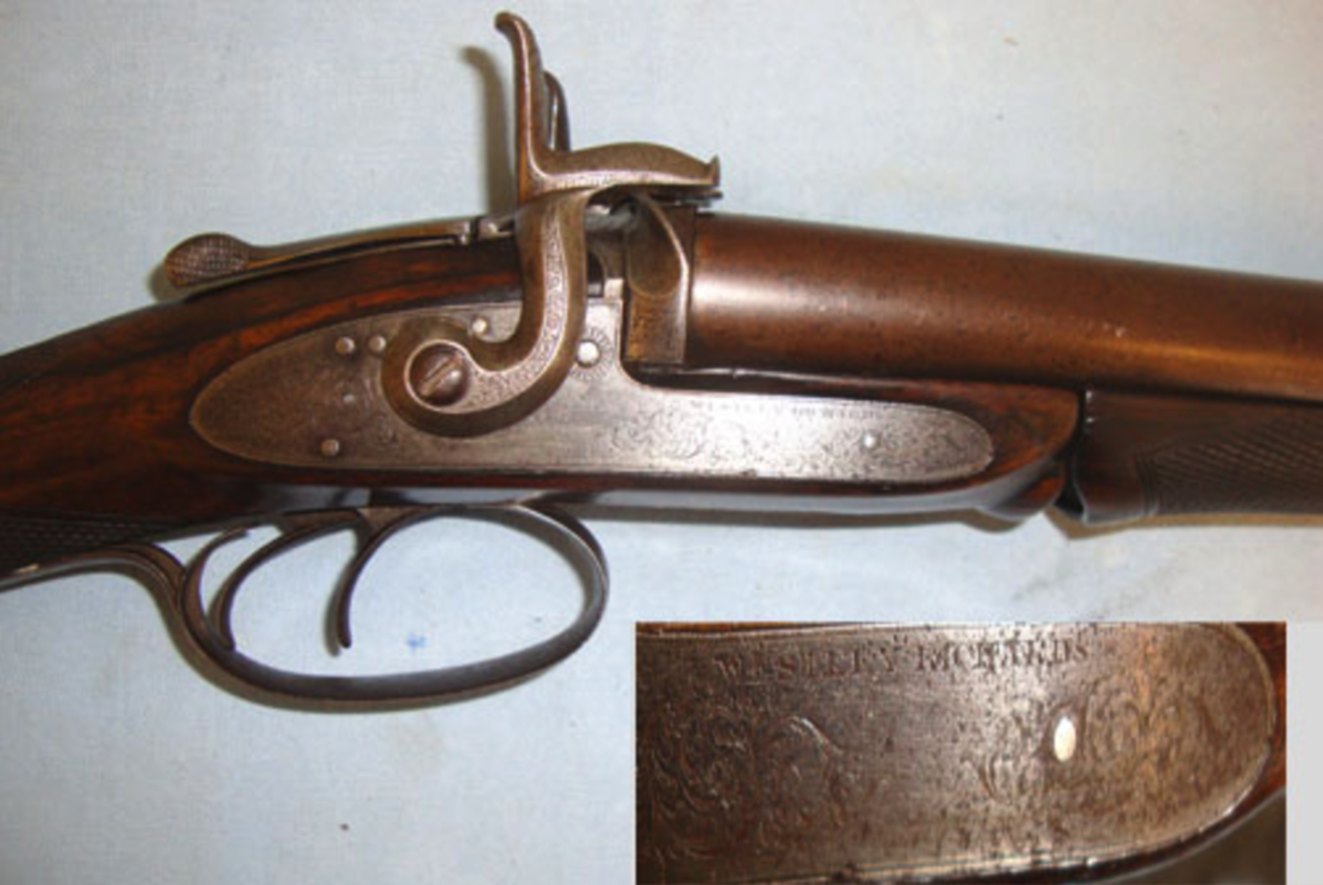 QUALITY, C1870, English, Westley Richards, 12 Bore, Double Barrel, Lever Break Action, Shotgun - Image 3 of 3