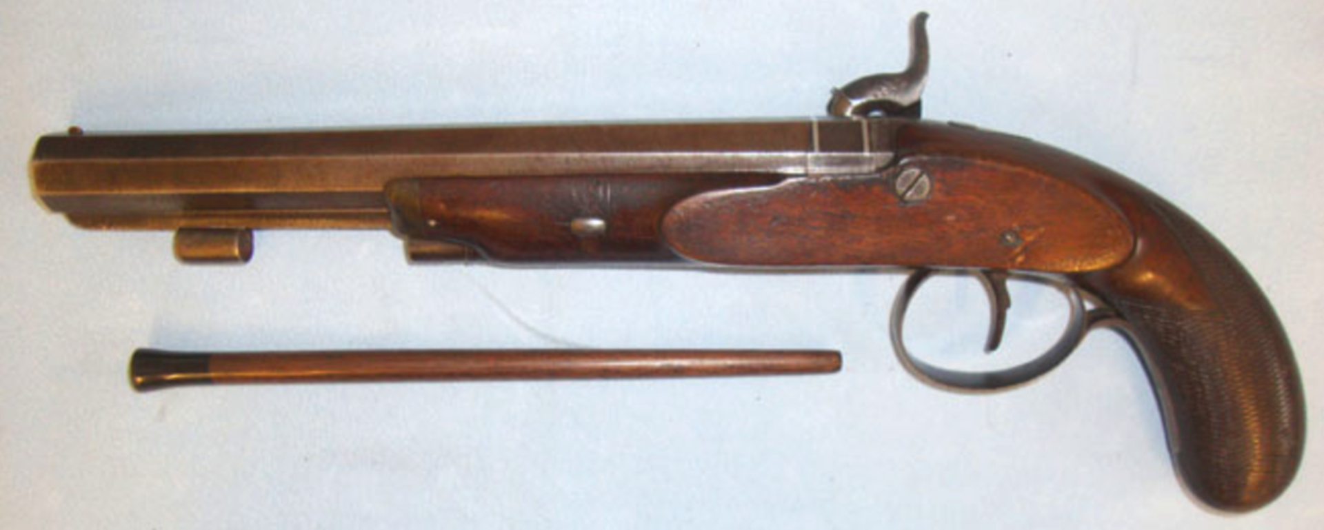 1840 – 1842 English .60” Bore Percussion Pistol (Converted From Flintlock) By John Crosby Brown