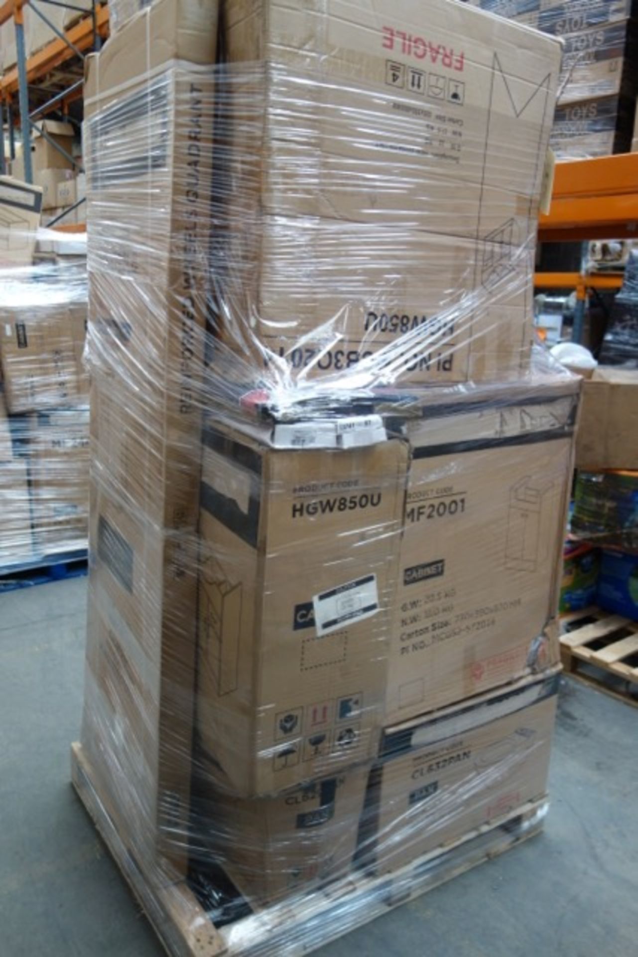 (NR3) PALLET TO CONTAIN 16 x ITEMS OF VARIOUS BATHROOM STOCK TO INCLUDE: BASIN CABINET, TOILET