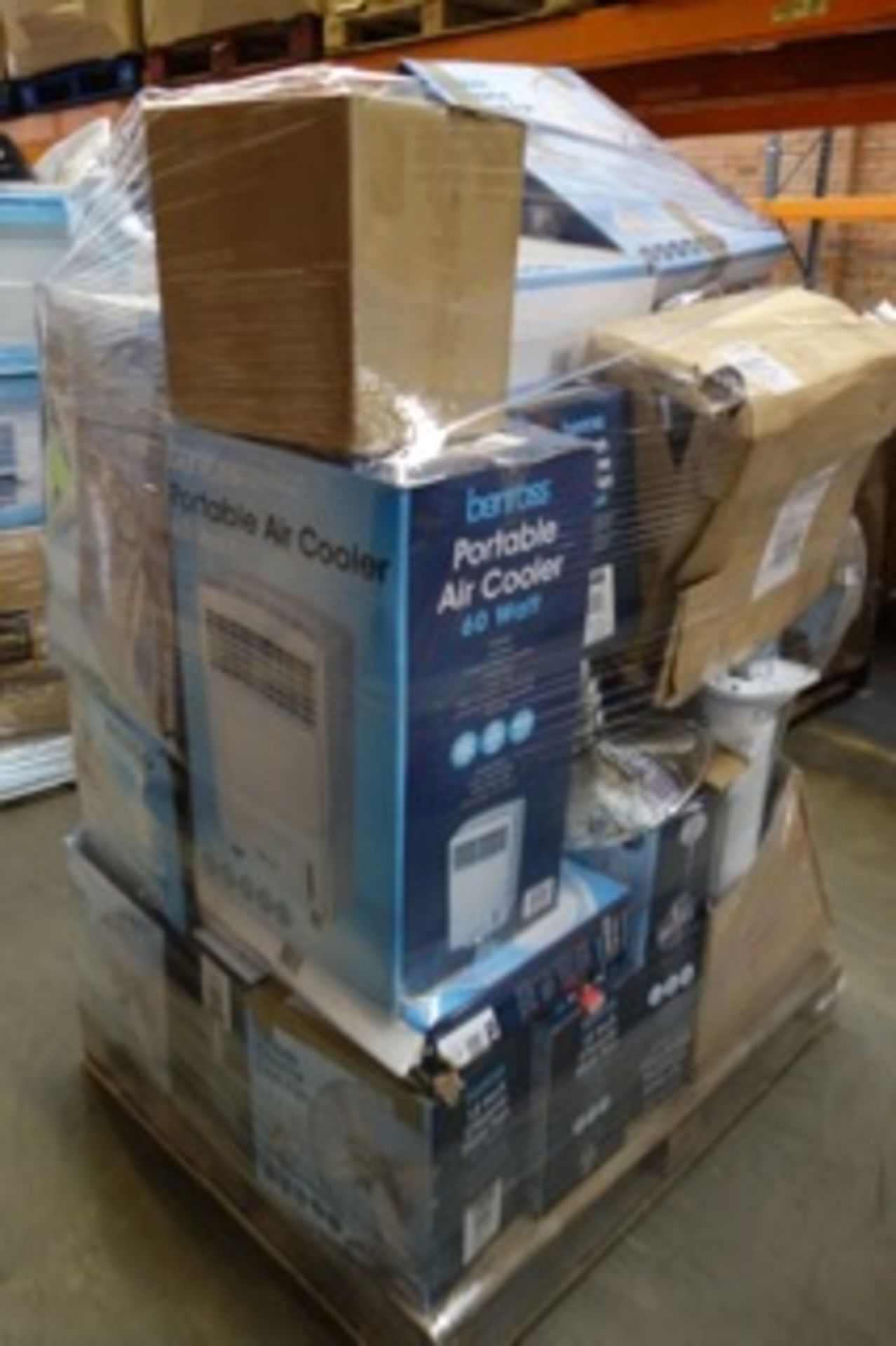 (NR22) PALLET CONTAINING APPROX 25 x ITEMS INCLUDING: PORTABLE AIR COOLER, 16 INCH CHROME STAND FAN. - Image 2 of 2