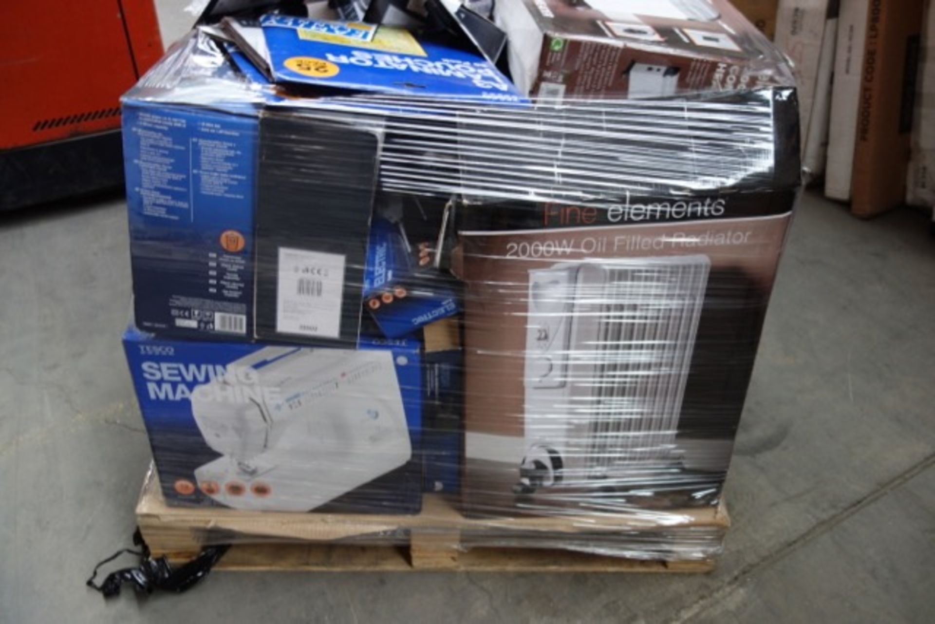 (NR16) PALLET TO CONTAIN APPROX. 60 x ITEMS OF TESCO STOCK TO INCLUDE: SEWING MACHINE, A4 LAMINATOR, - Image 3 of 4