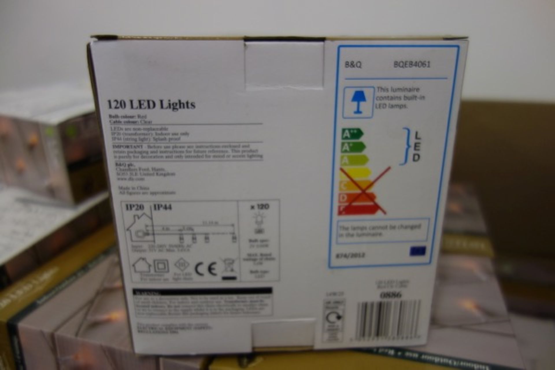 12 x 120 LED Lights - Indoor/Outdoor Use. Clear Cable. 8 Settings. Brand new stock from a major UK - Image 2 of 2