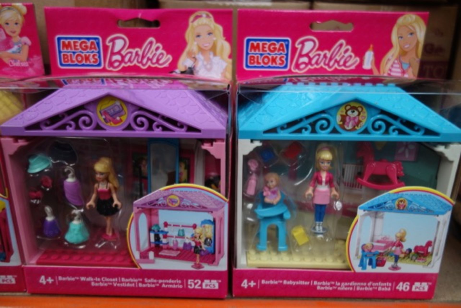 18 x Mega Bloks Barbie Rooms To Build Set's. Includes 4 x Barbie Babysitter 46 piece play set's, 4 x - Image 3 of 3