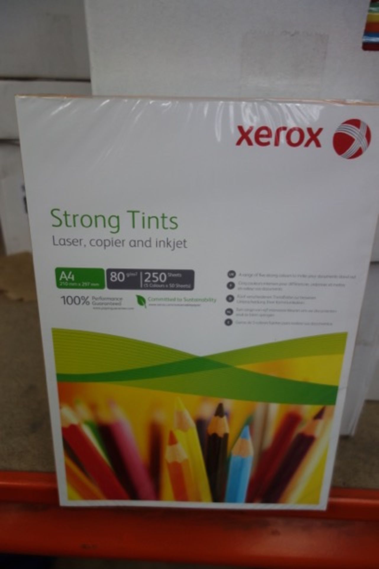 20 x Packs of A4 Xerox Strong Tints Laser, Copier & Inkjet Paper. 250 Sheets per pack in 5