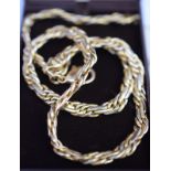 18ct Two Coloured Gold Italian Rope Style Necklace 27.9grms