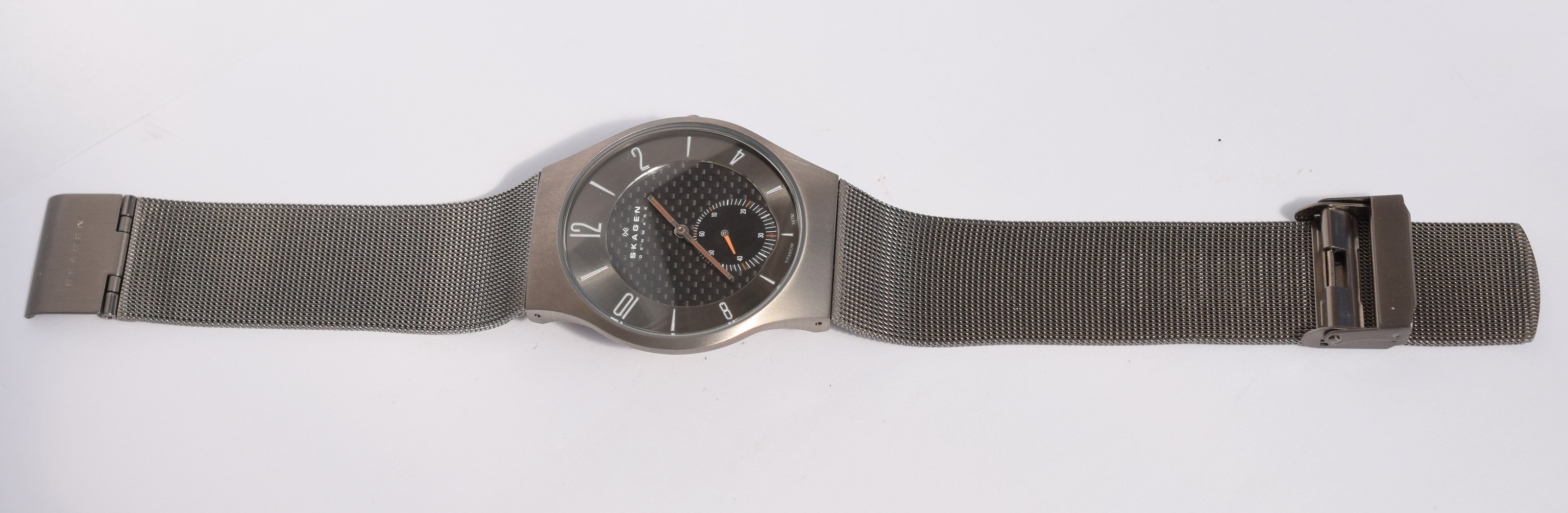 Skagen Gentleman's Titanium Quartz Watch On Titanium Bracelet - Bild 4 aus 7