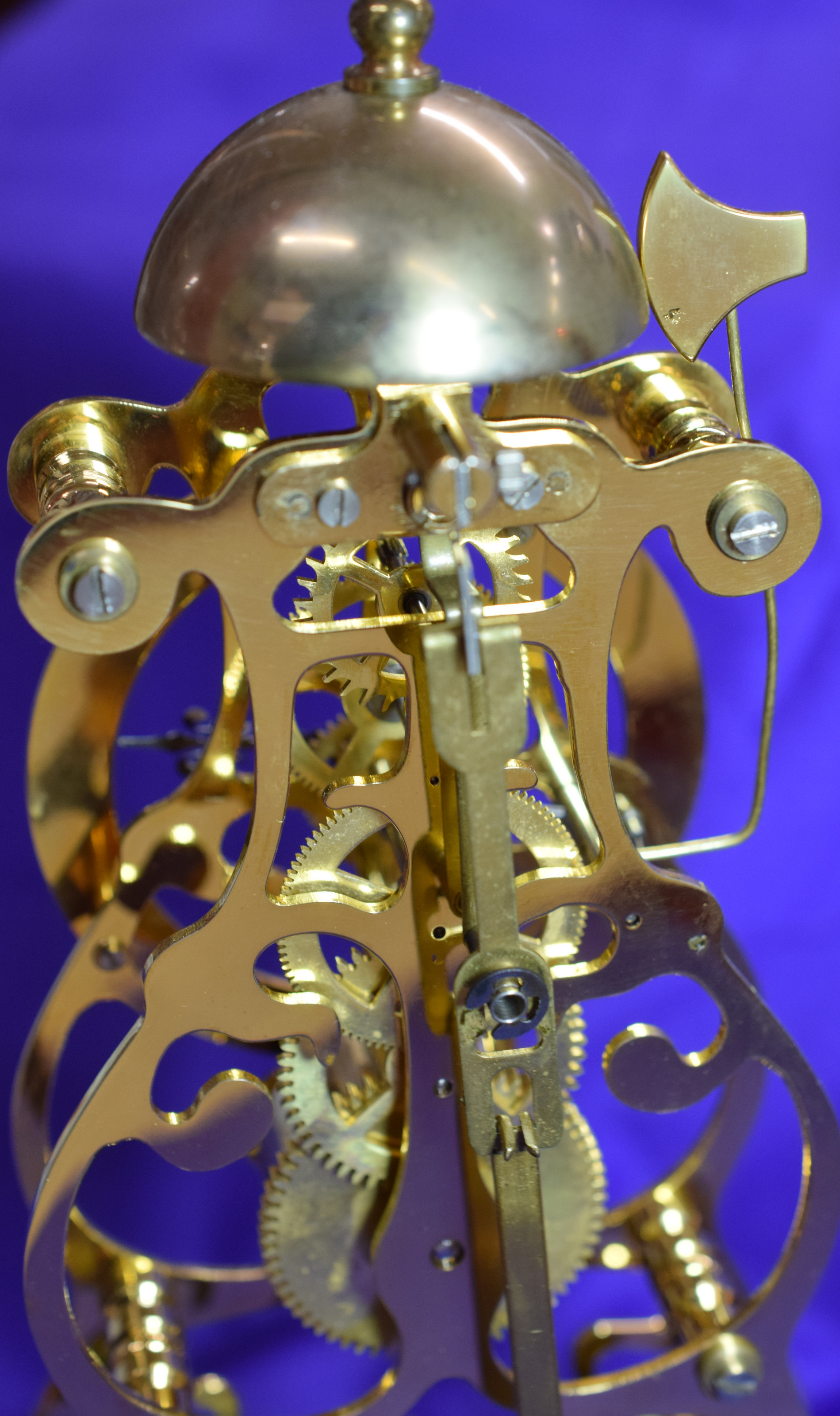 Glass Domed 8 Day Skeleton Clock - Image 7 of 8