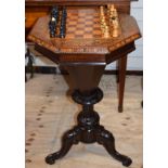 Victorian Trumpet Shaped Sewing And Games Table