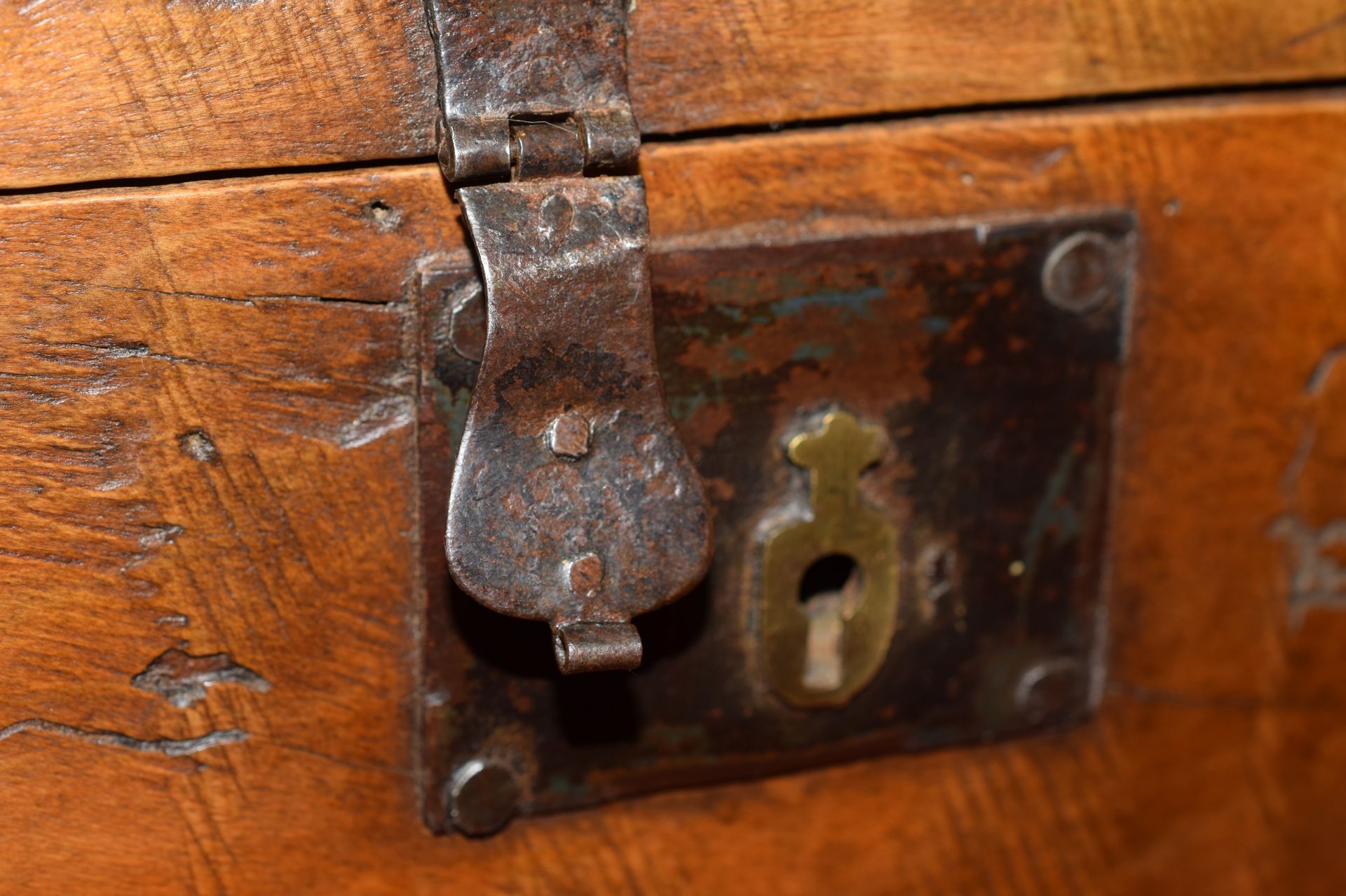 Antique Dome Topped Waxed Pine Chest - Image 2 of 7