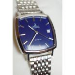 Omega Geneve Automatic c1973 With Rare Square Blue Dial