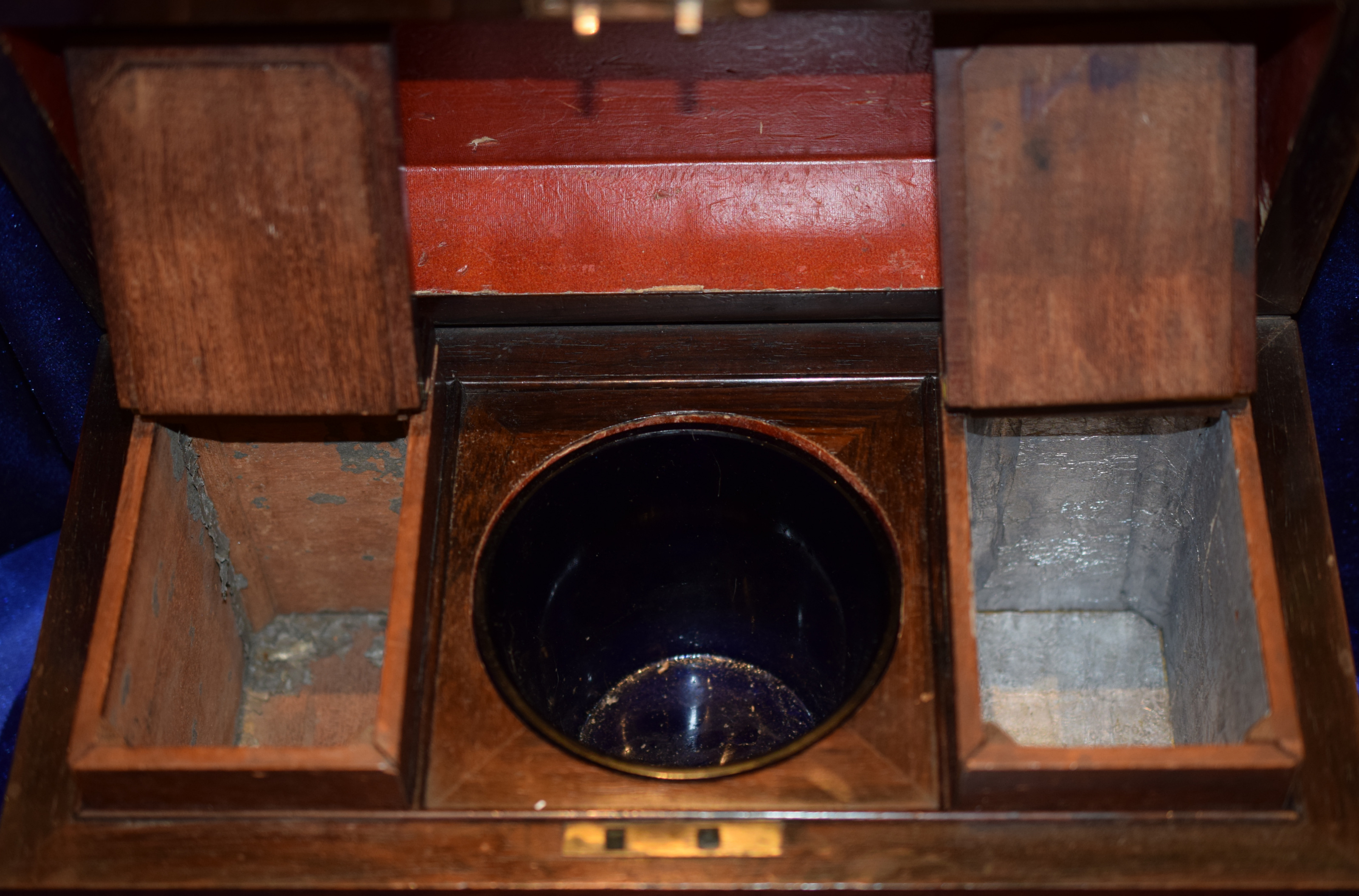 Late Georgian Mahogany Tea Caddy With Original Inserts - Bild 2 aus 6