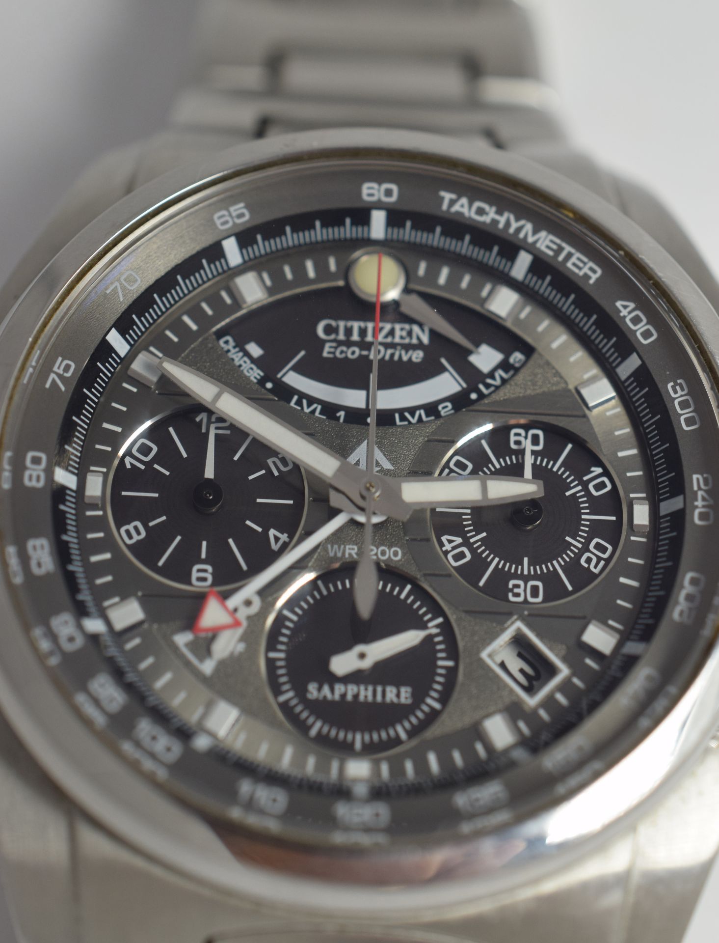 Citizen Sapphire Men's Calibre 2100 Alarm Chronograph Eco-Drive Watch - Image 6 of 10