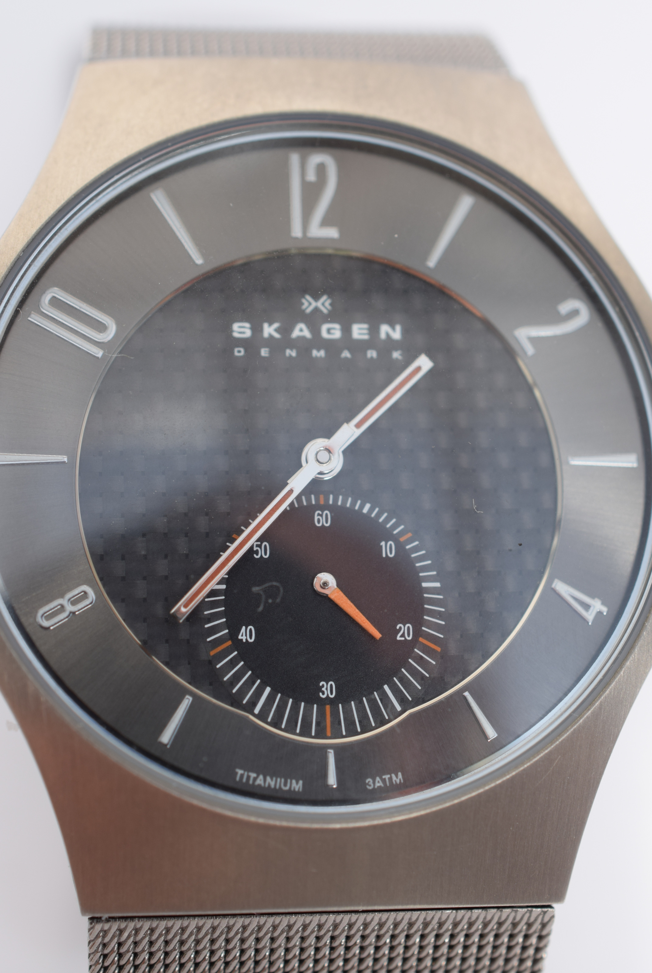 Skagen Gentleman's Titanium Quartz Watch On Titanium Bracelet - Bild 2 aus 7