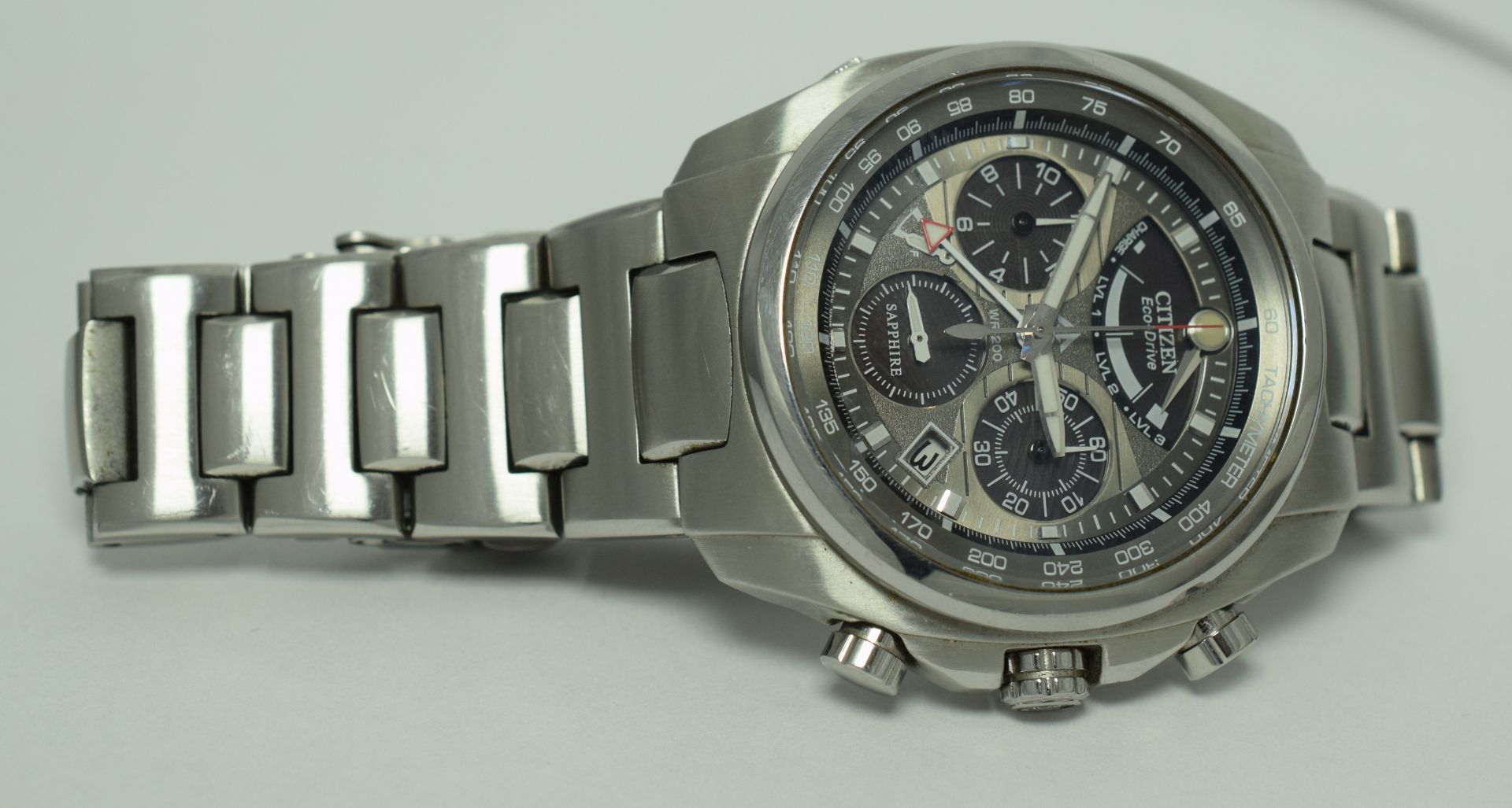 Citizen Sapphire Men's Calibre 2100 Alarm Chronograph Eco-Drive Watch - Image 4 of 10