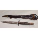 Fairbairn-Sykes WW2 Commando Fighting Knife And Leather Sheath RESERVE REDUCED 13.2.17