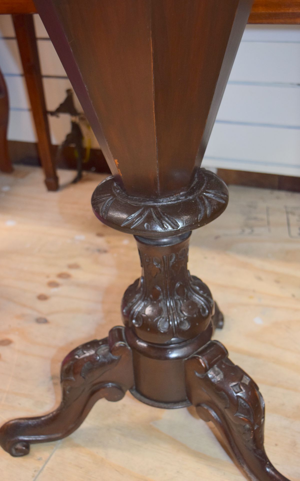 Victorian Trumpet Shaped Sewing And Games Table - Image 2 of 8