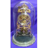 Glass Domed 8 Day Skeleton Clock