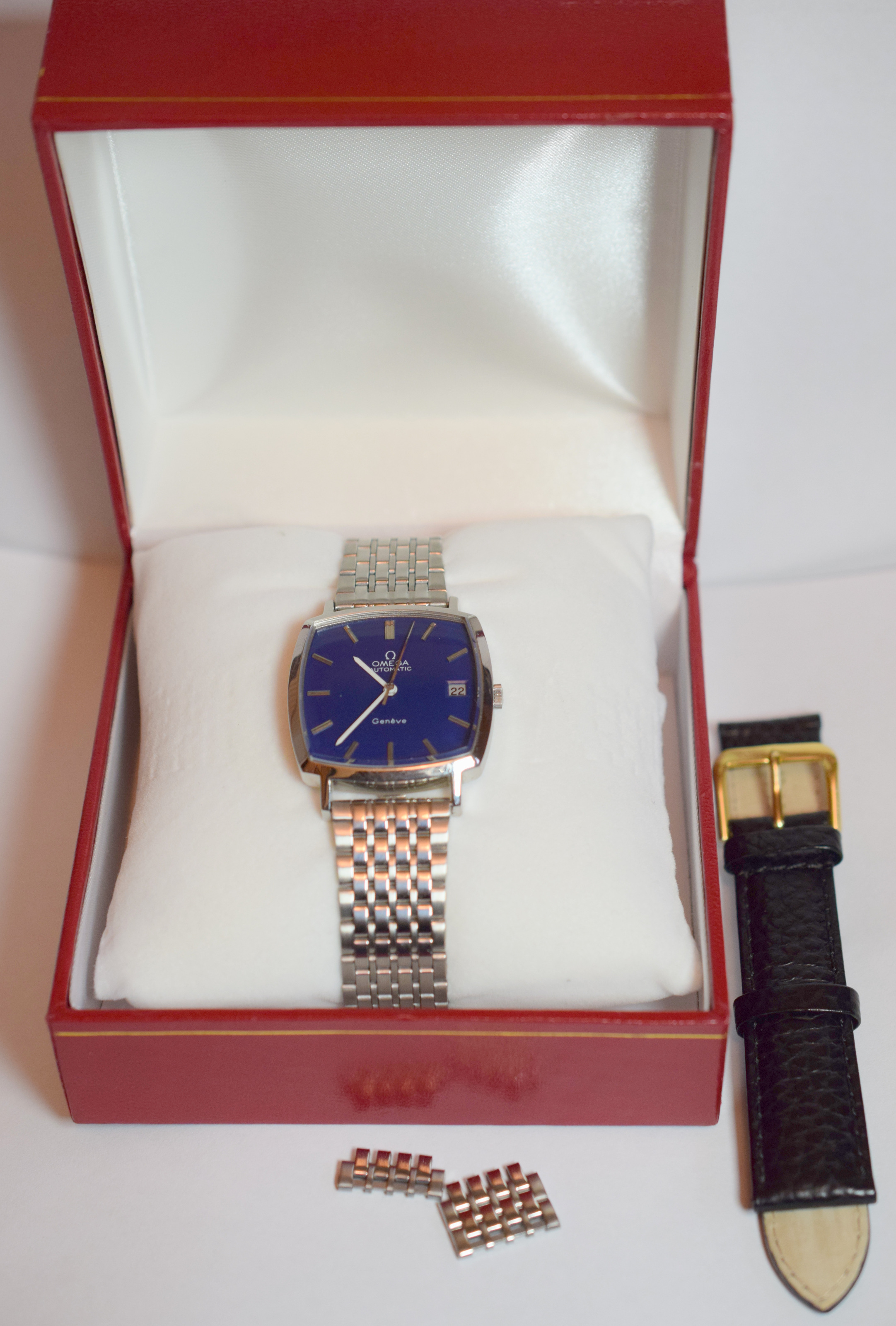 Omega Geneve Automatic c1973 With Rare Square Blue Dial - Bild 4 aus 11