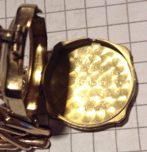 1936/37 Lady's 9ct Gold Watch On Expanding Bracelet Possibly JW Bensons of London - Bild 5 aus 6