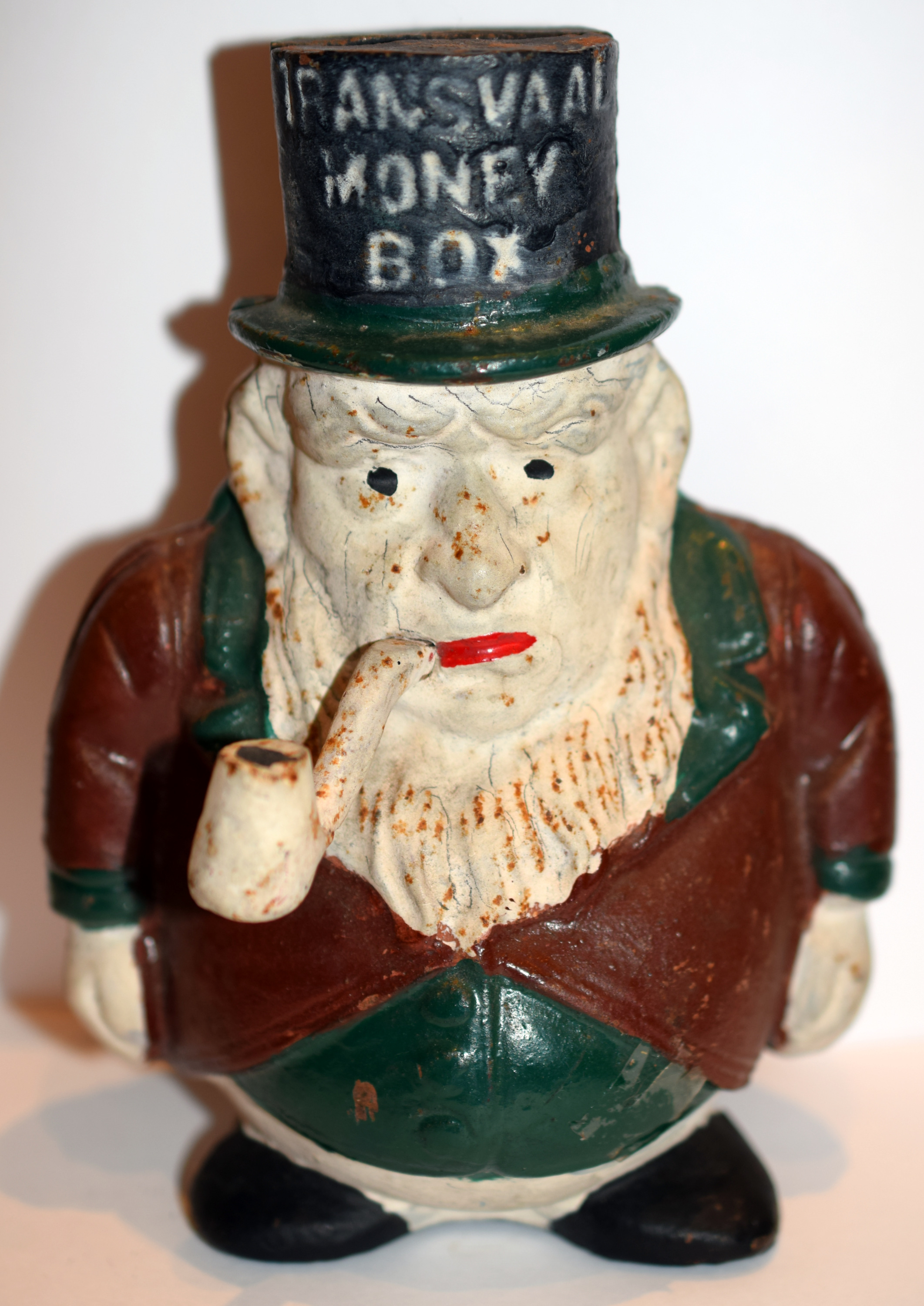 Paul Kruger Cast Iron Savings Bank Or Money Box