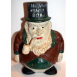 Paul Kruger Cast Iron Savings Bank Or Money Box