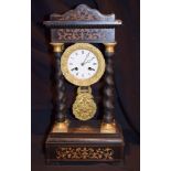 Beautiful French Empire Japry Freres Portico Clock