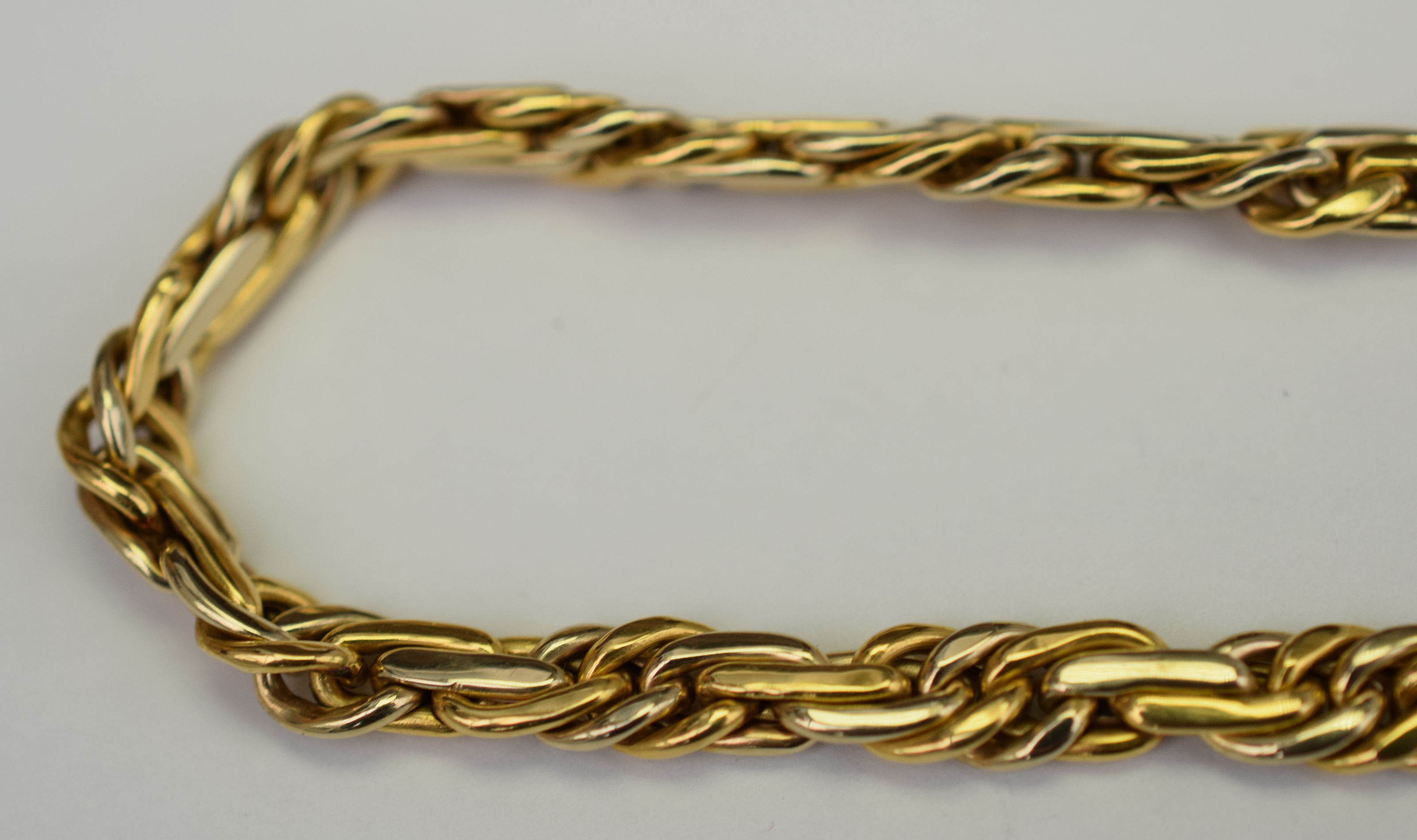 18ct Two Coloured Gold Italian Rope Style Necklace 27.9grms - Image 4 of 4