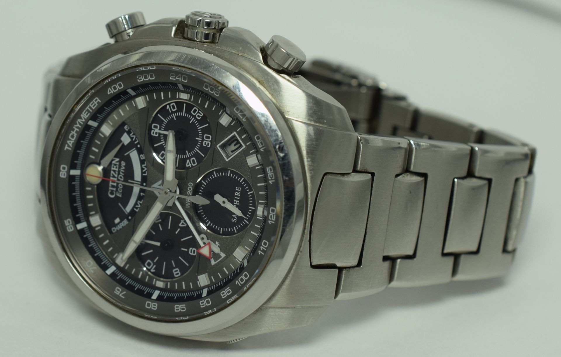 Citizen Sapphire Men's Calibre 2100 Alarm Chronograph Eco-Drive Watch