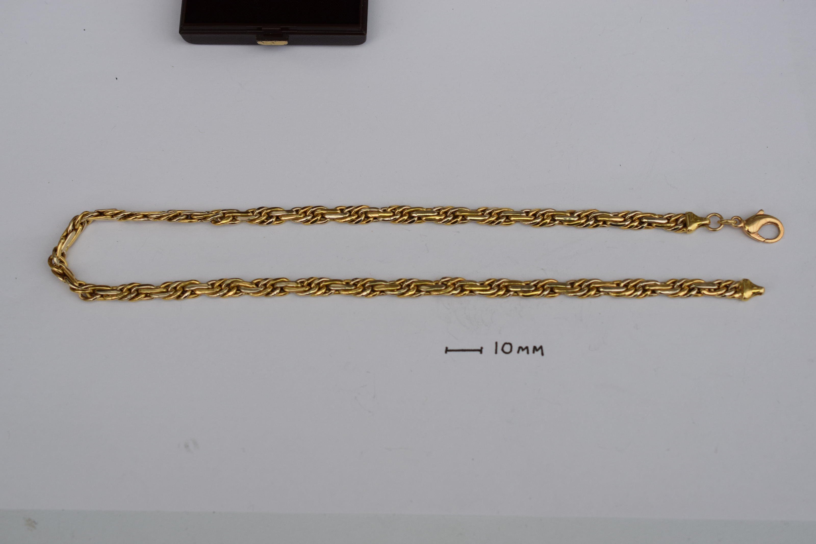 18ct Two Coloured Gold Italian Rope Style Necklace 27.9grms - Image 3 of 4