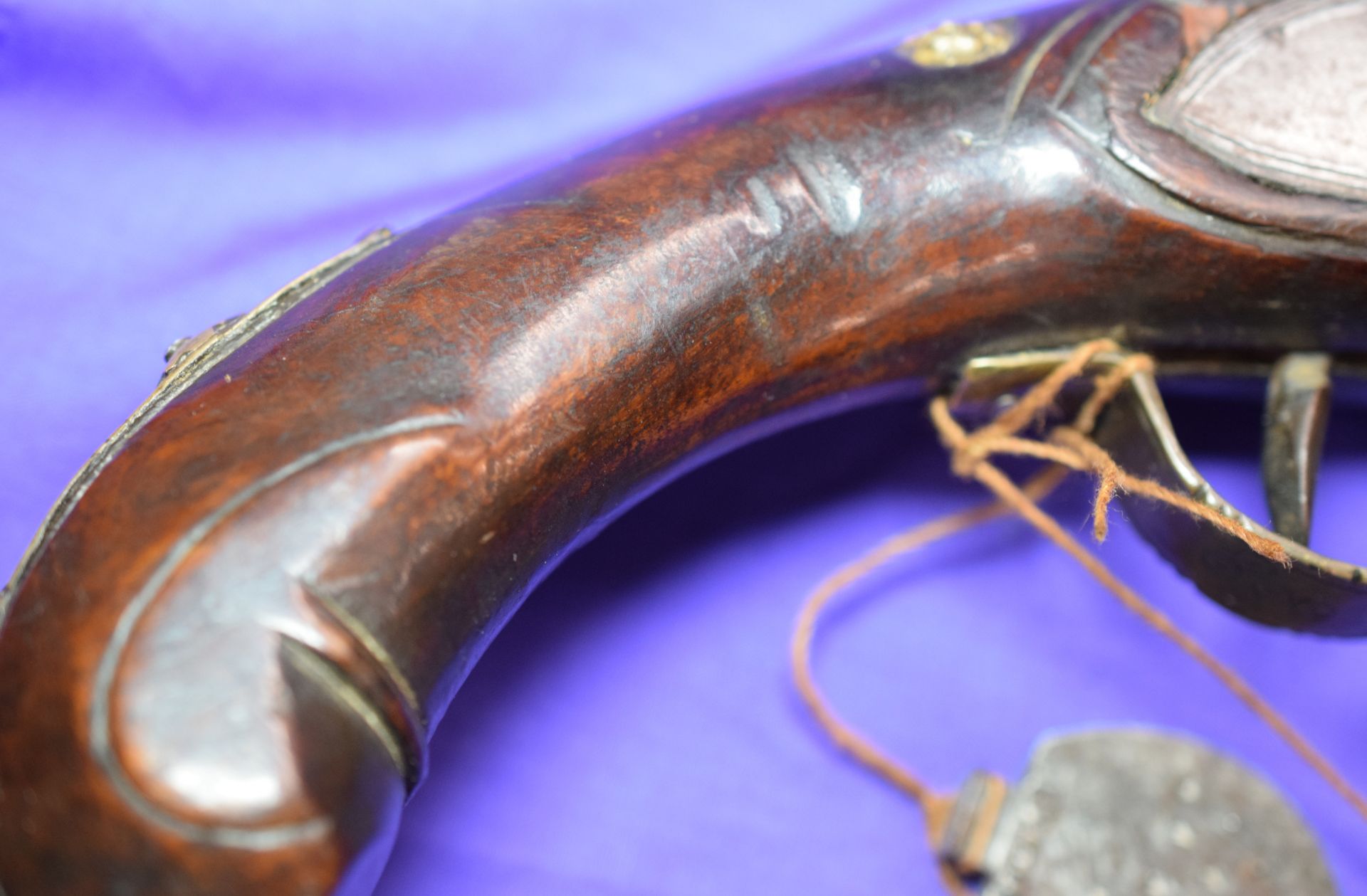 Flintlock Pistol c1800s With Silver Inlay To Barrel - Image 3 of 8