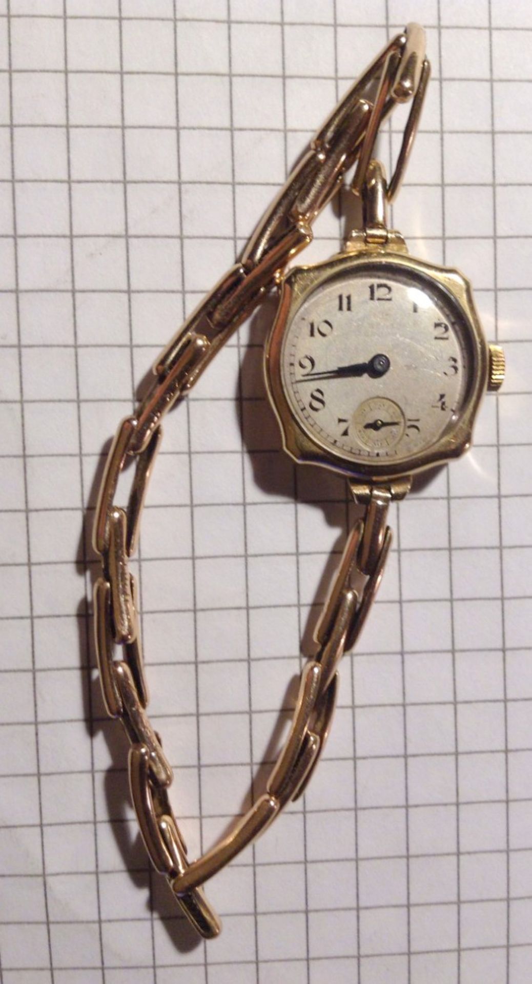 1936/37 Lady's 9ct Gold Watch On Expanding Bracelet Possibly JW Bensons of London - Image 2 of 6