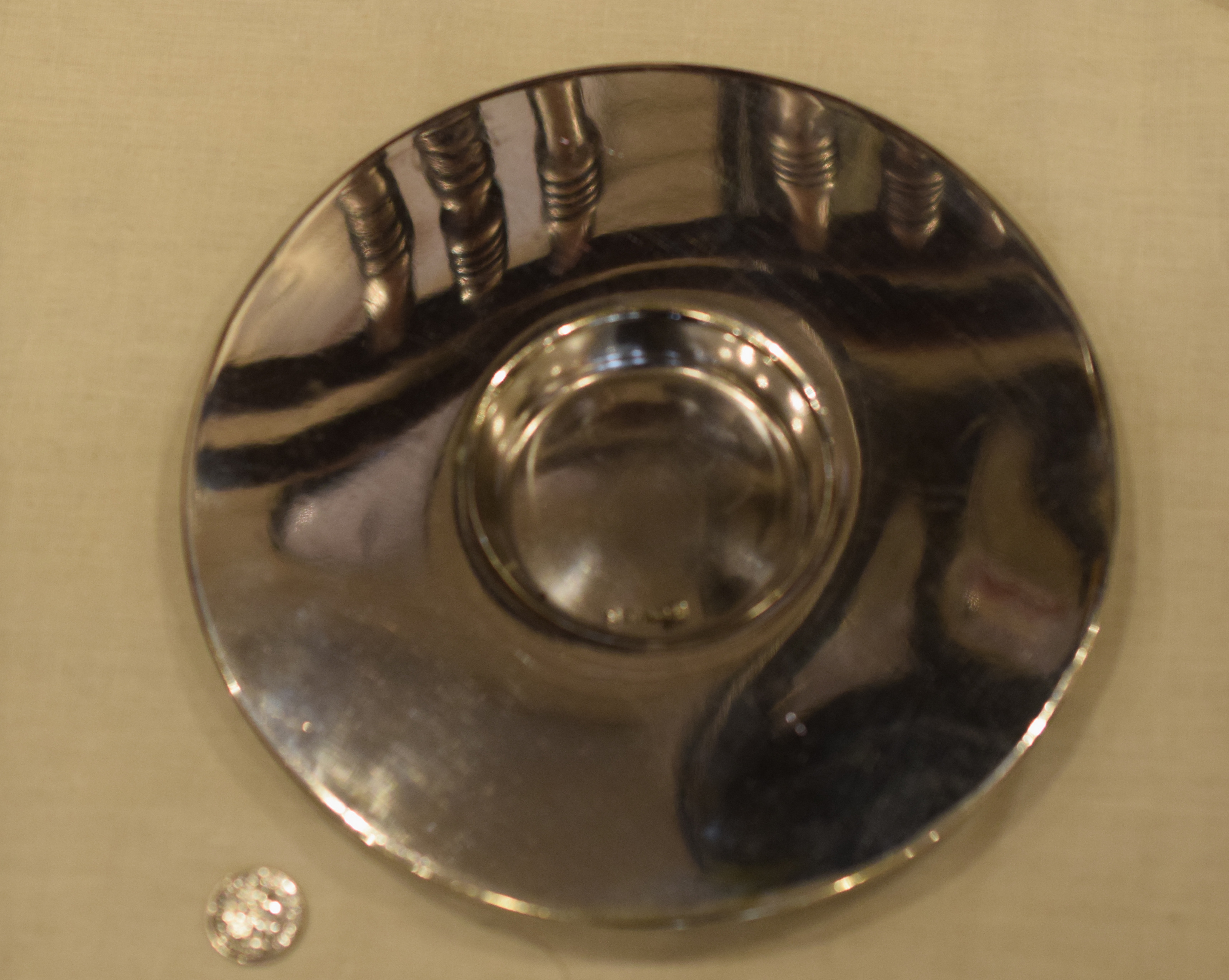 Solid Silver Recessed Plate With Rat Hallmark For Paisley NO RESERVE - Image 4 of 5