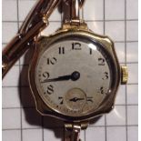 1936/37 Lady's 9ct Gold Watch On Expanding Bracelet Possibly JW Bensons of London