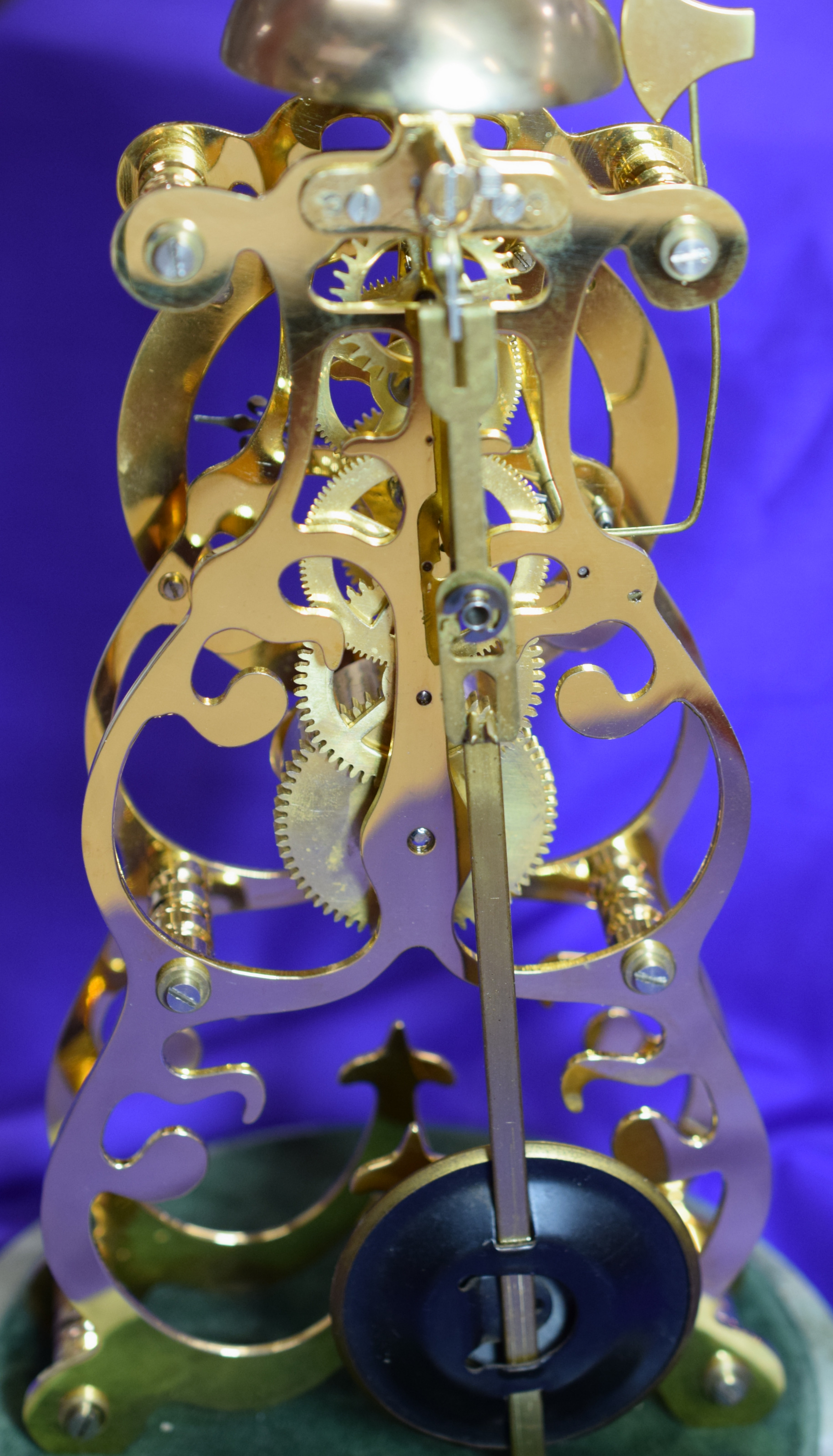 Glass Domed 8 Day Skeleton Clock - Image 6 of 8