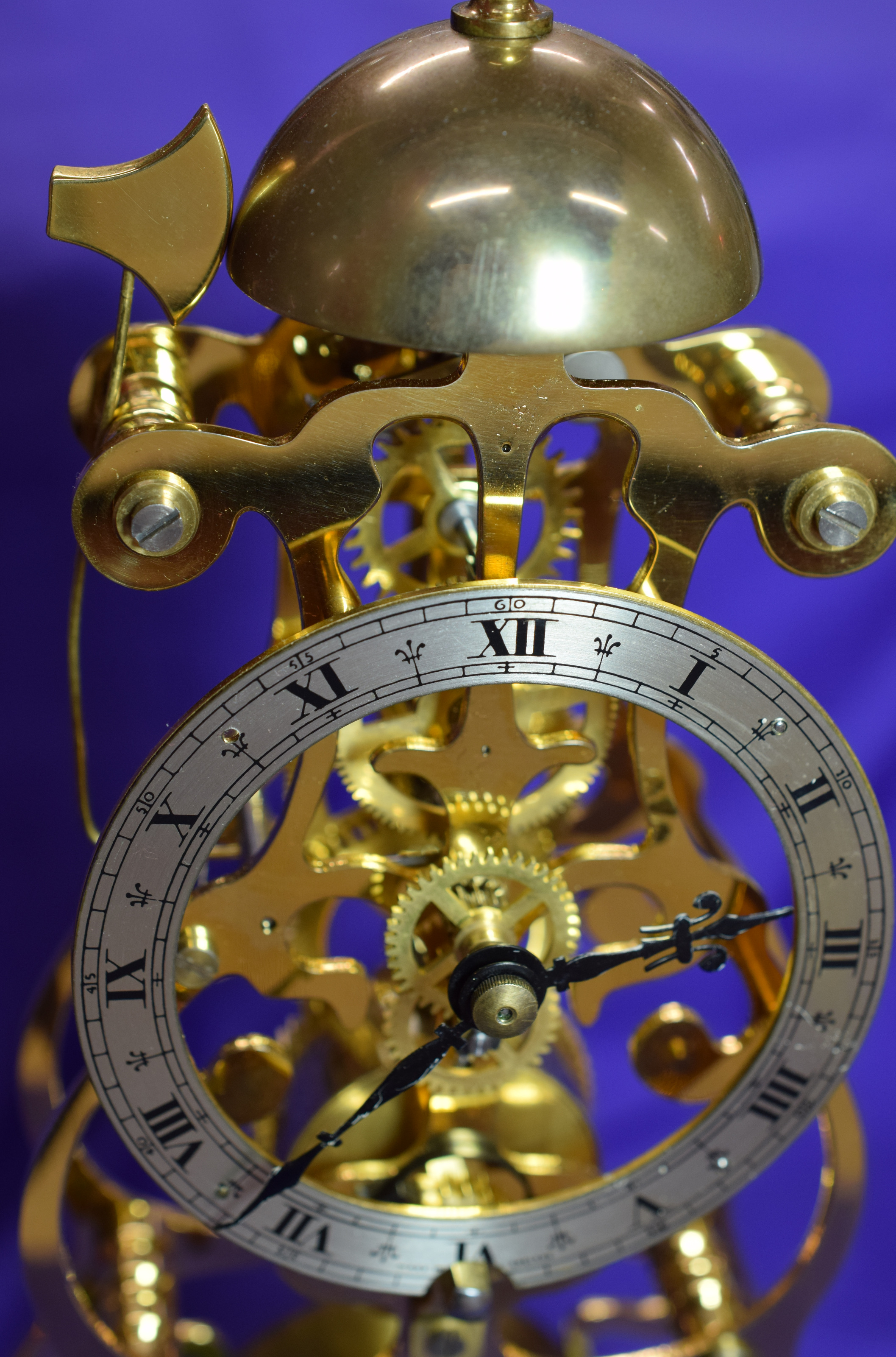 Glass Domed 8 Day Skeleton Clock - Image 3 of 8