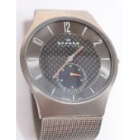 Skagen Gentleman's Titanium Quartz Watch On Titanium Bracelet