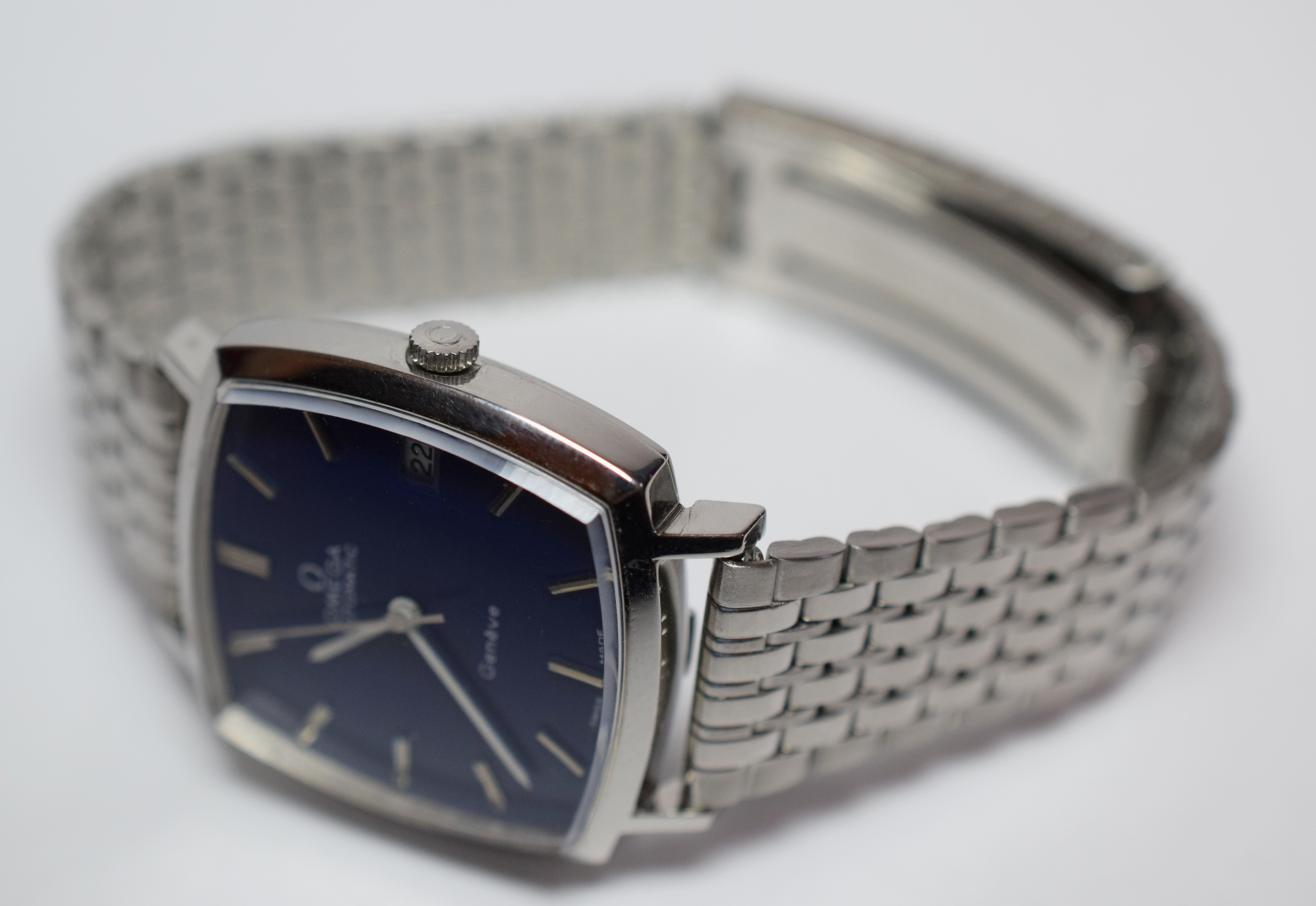 Omega Geneve Automatic c1973 With Rare Square Blue Dial - Bild 2 aus 11