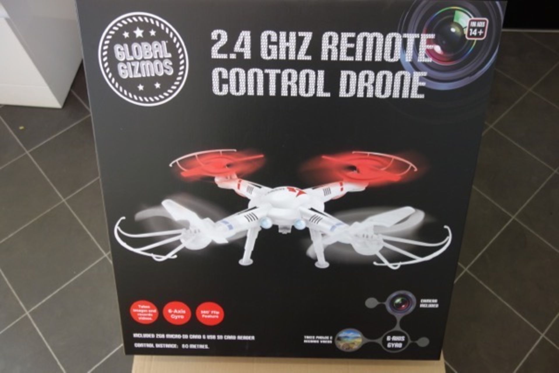 1 x Brand New Global Gizmos 2.4GHZ Remote Control Drone. Takes images & records videos