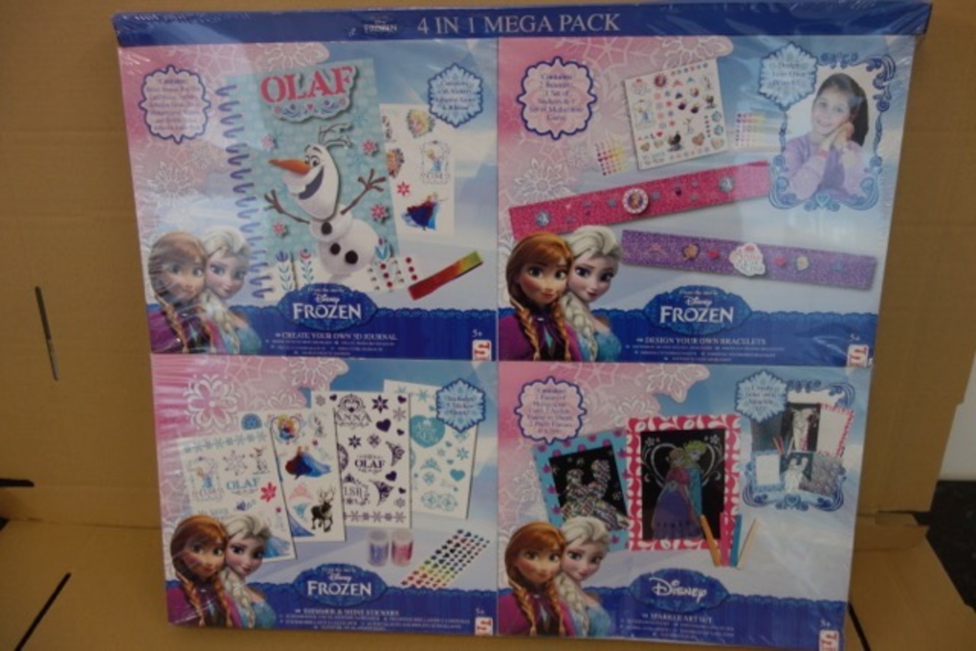 Pallet to contain 90 x Brand New Disney Frozen 4 in 1 Mega Pack. Each Includes: