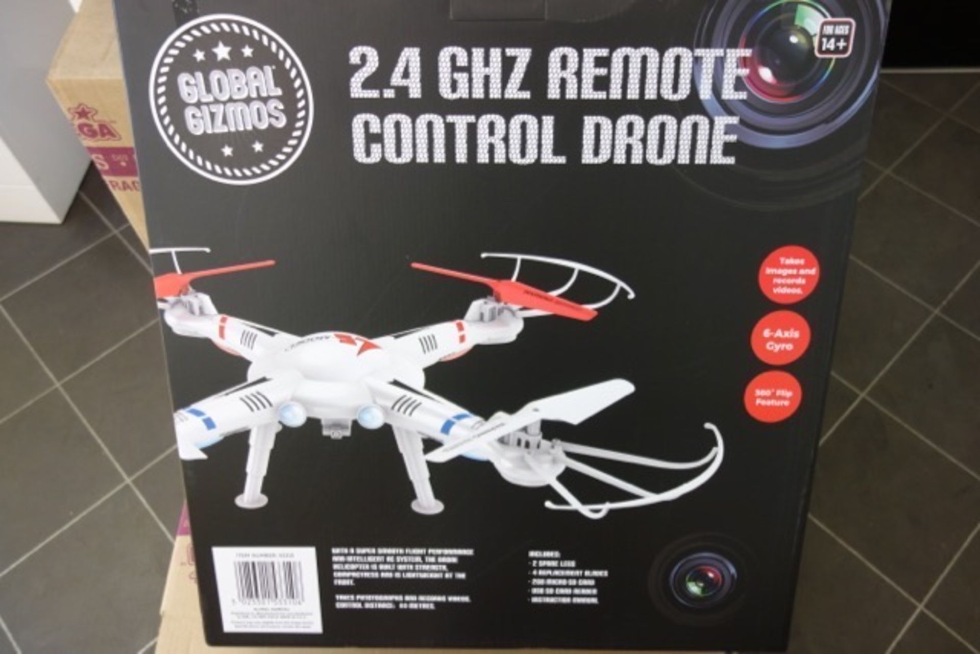 4 x Brand New Global Gizmos 2.4GHZ Remote Control Drone. Takes images & recordes videos, 6 axis - Image 3 of 4