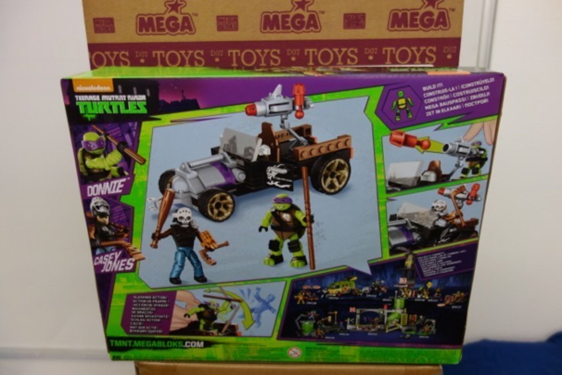 8 x Brand New Mega Bloks Teenage Mutant Ninja Turtles Donnie Turtle Racer. 129 Pieces. - Image 2 of 2