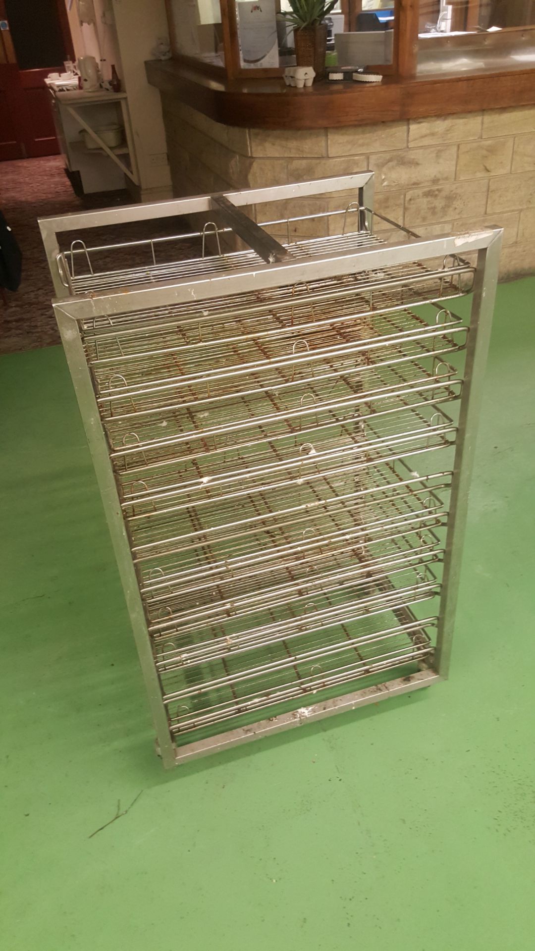 10 tier trolley with 8 shelves in stainless steel - Image 3 of 3