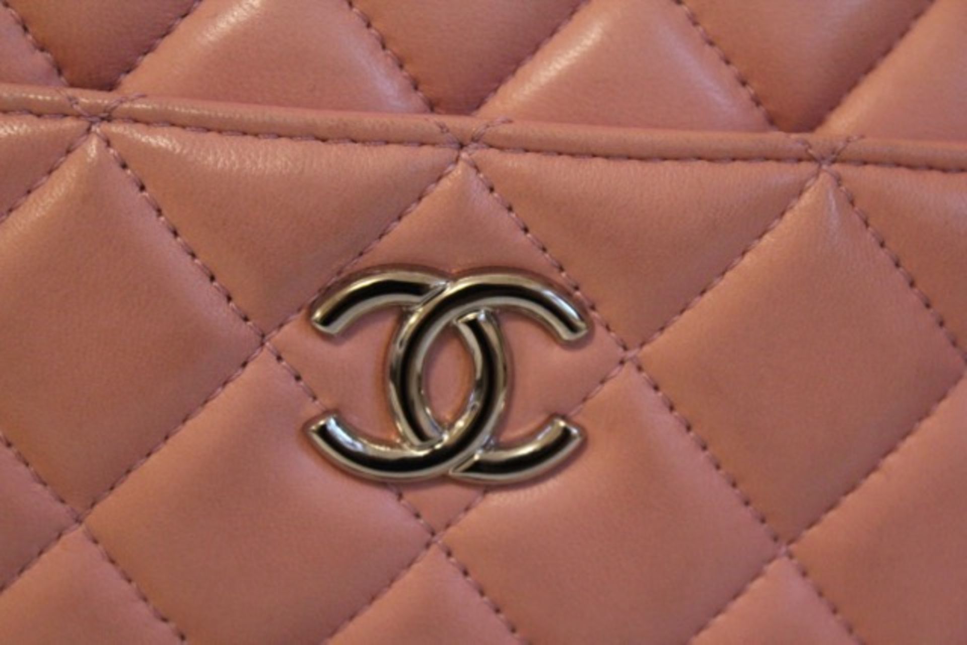 CHANEL Shoulder Bag - Pale Pink Lambskin Leather Silver Hardware - Image 21 of 22