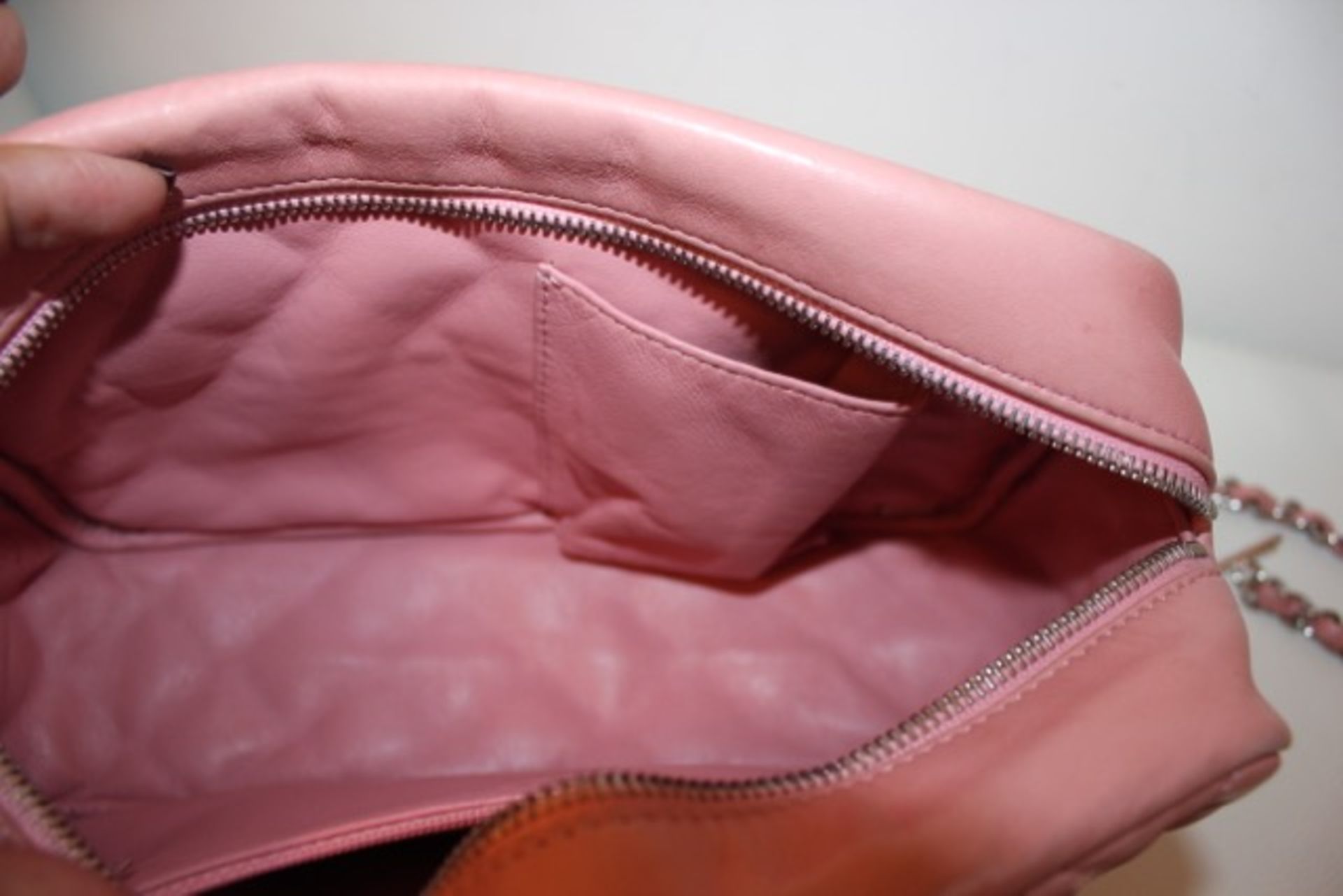 CHANEL Shoulder Bag - Pale Pink Lambskin Leather Silver Hardware - Image 15 of 22