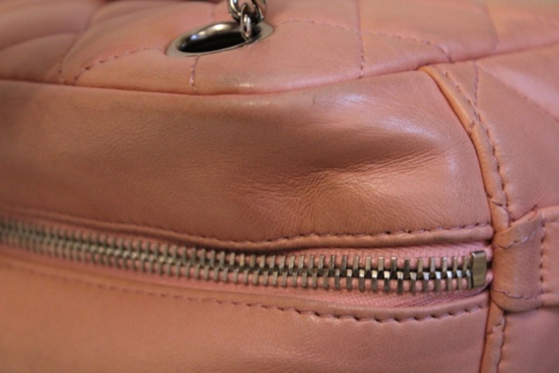 CHANEL Shoulder Bag - Pale Pink Lambskin Leather Silver Hardware - Image 5 of 22