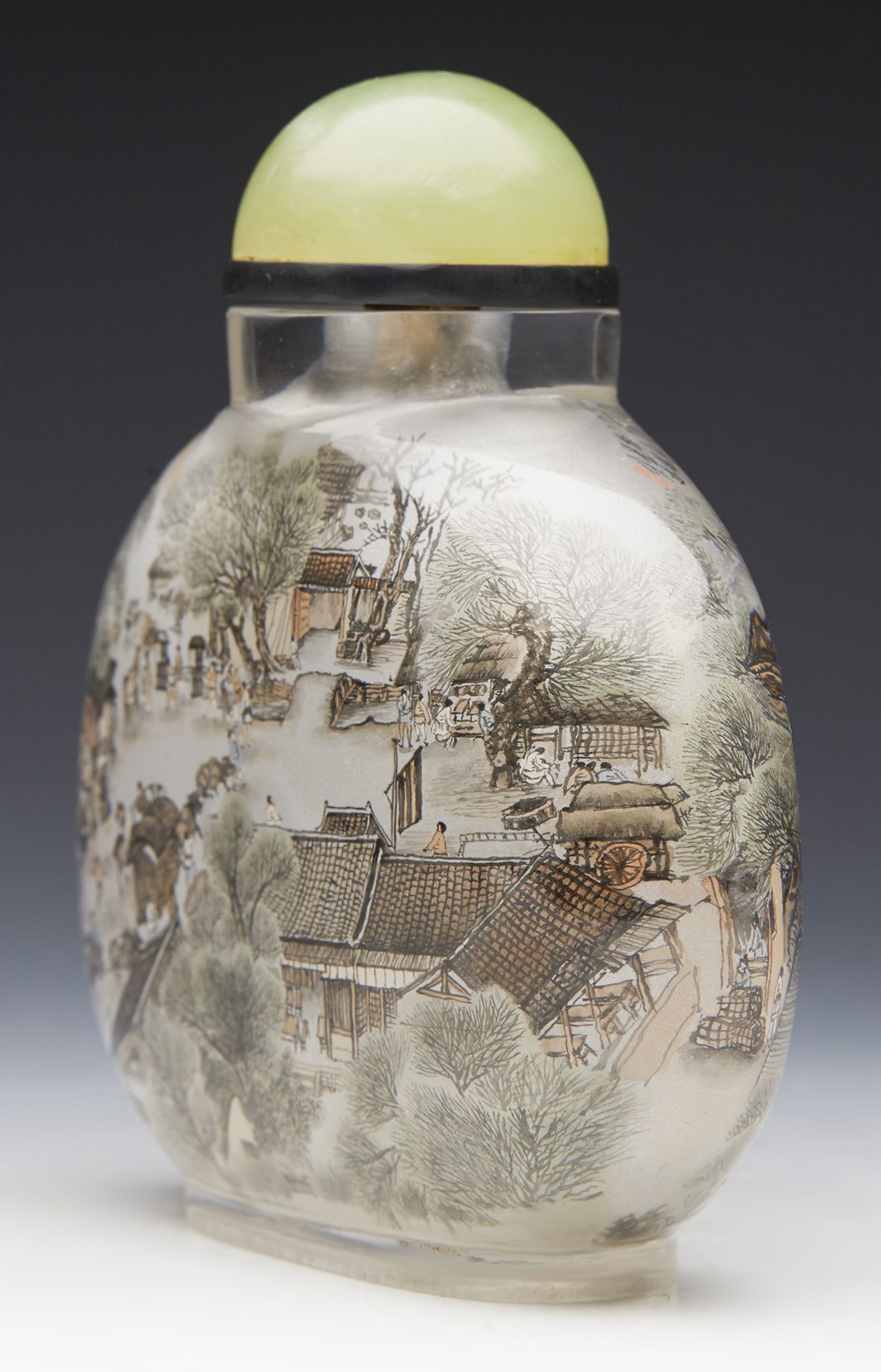 Large Vintage Chinese Internally Painted Glass Snuff Bottle 20Th C. - Image 8 of 8