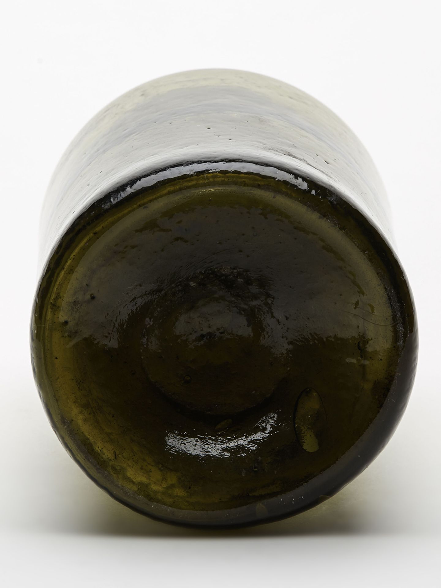 FINE LARGE ANTIQUE GREEN GLASS WINE BOTTLE c.1800 - Image 7 of 7