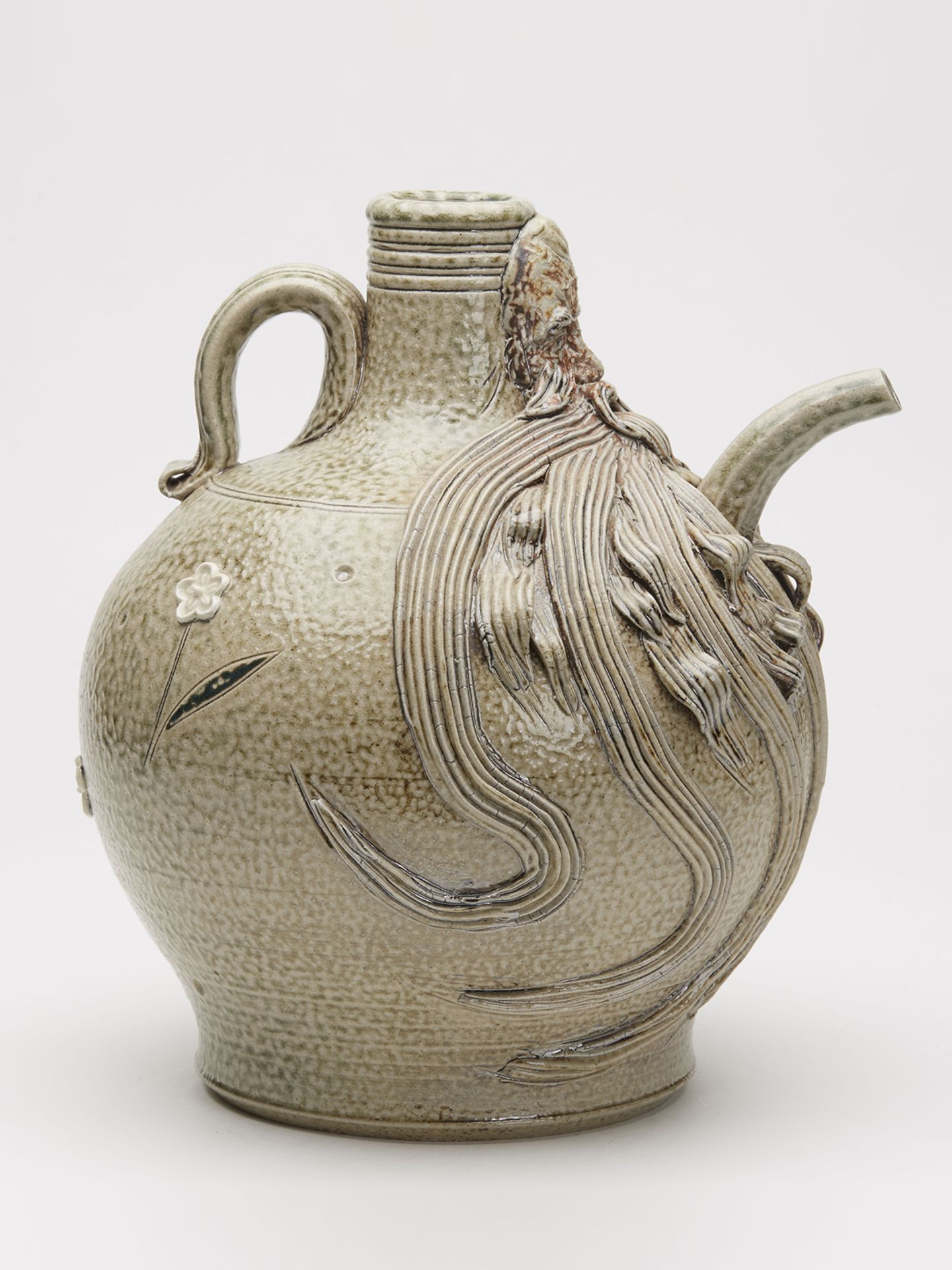 SALT-GLAZED STUDIO POTTERY BELLARMINE PETER MEANLEY 2010 - Image 4 of 9